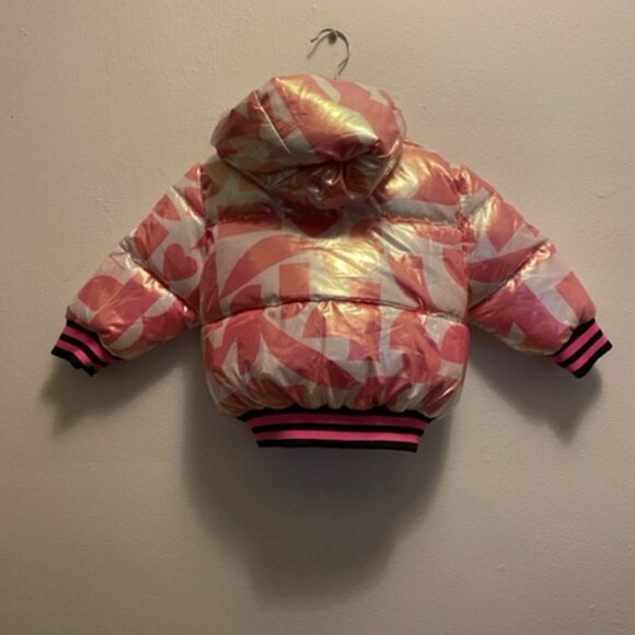 NWT Billieblush Printed Puffer Jacket Pink - Picture 5 of 9